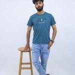 تشيرت رجالي بينيه بأكمام قصيرة وقبة دائرية