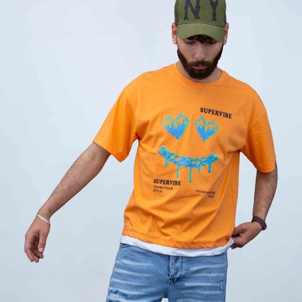 تشيرت رجالي بينيه بأكمام قصيرة وقبة دائرية