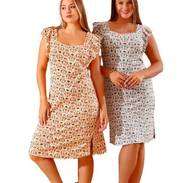 بيجامة صيفية للنساء والبنات نص كم كود K1475