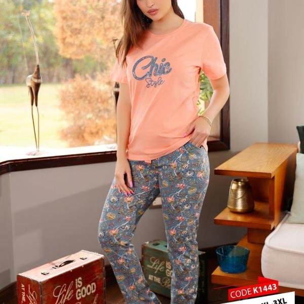 طقم بيجامة صيفي حريمي – قطن ناعمة بتصميم عصري، مريح للبيت من New Karen