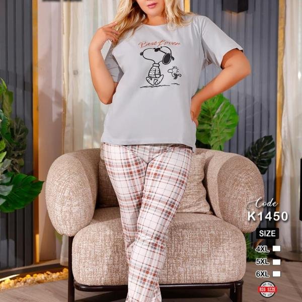 طقم بيجامة صيفي حريمي – قطن ناعمة بتصميم عصري، مريح للبيت من New Karen