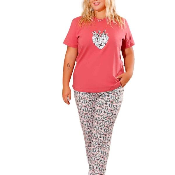 بيجامة صيفية للنساء والبنات نص كم كود K1476